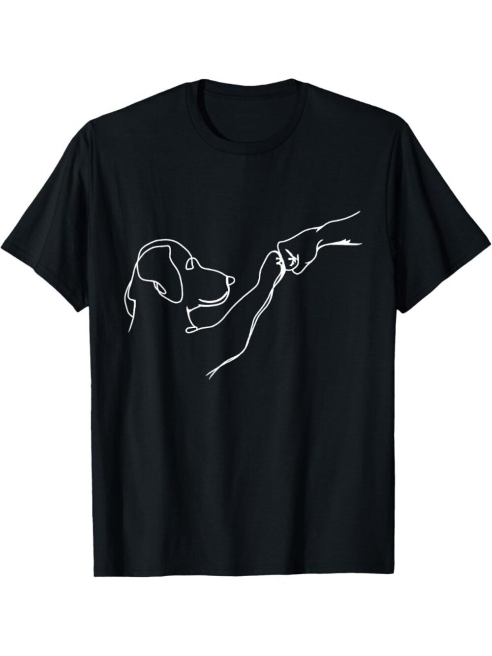Funny Dog & Human Friendship Graphic Tee - Cute Paw Print T-Shirt for Pet Lovers